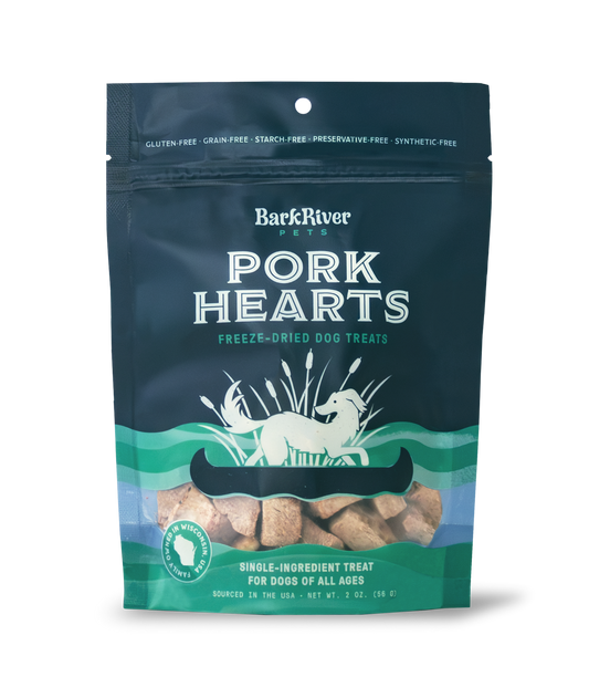 Pork Hearts Freeze-Dried Dog Treats